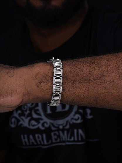 Southern Cartel Bracelet Iced Out CZ Stones - 925 Silver - 12mm - 7"-8.5"