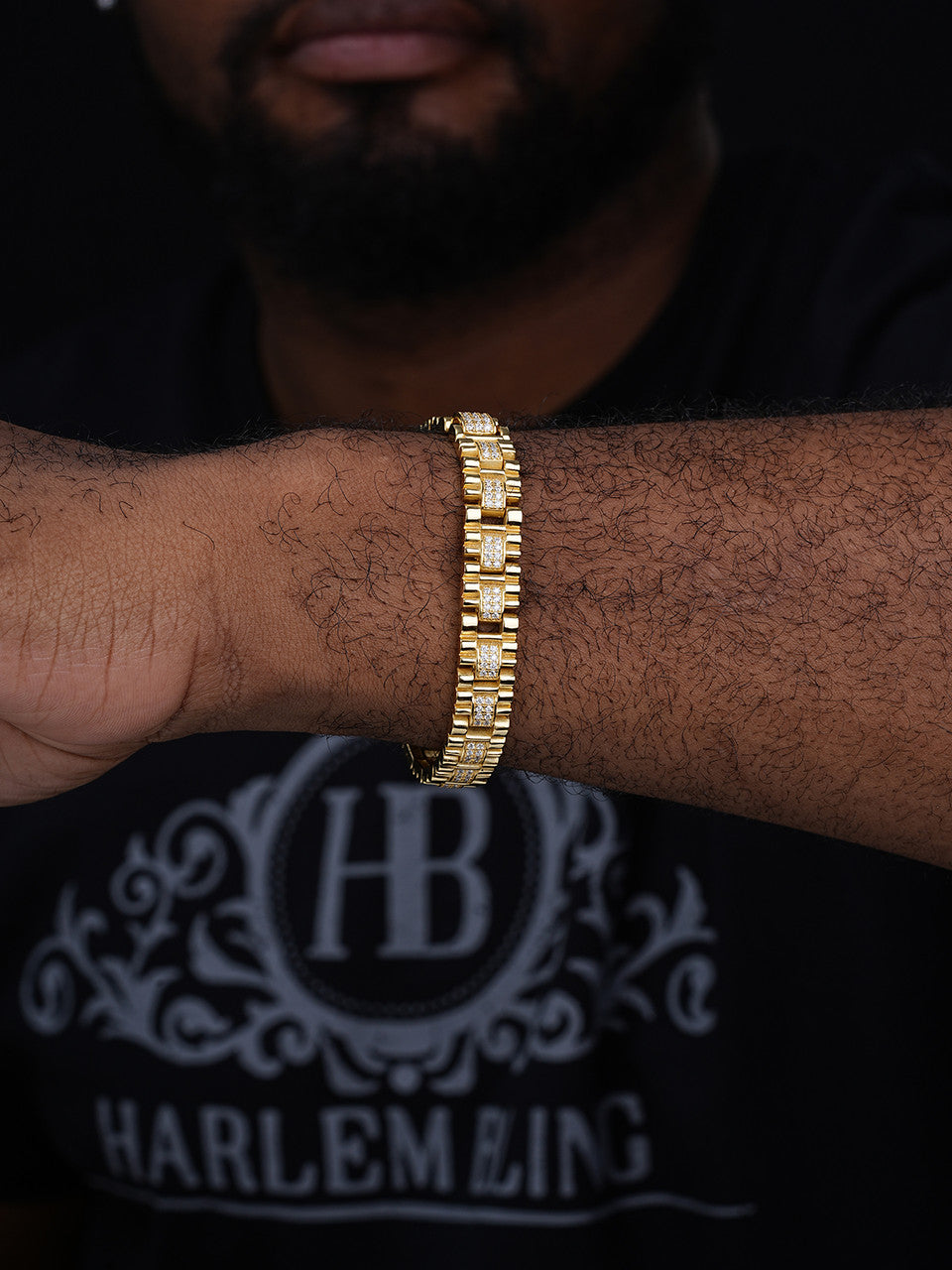 Everyday Classic Presidential Custom Link Bracelet Iced Out CZ Stones - 14k Gold Vermeil 925 Silver - 10mm - 7.5"-8.5"
