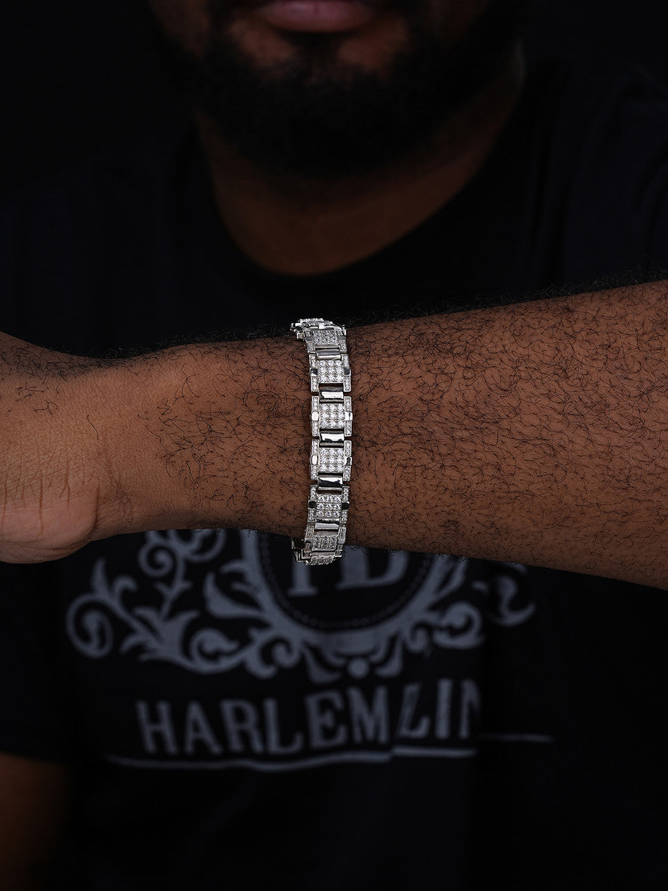 Ice Giant Star Bracelet Iced Out CZ Stones - 925 Silver - 12mm - 7"-8.5"