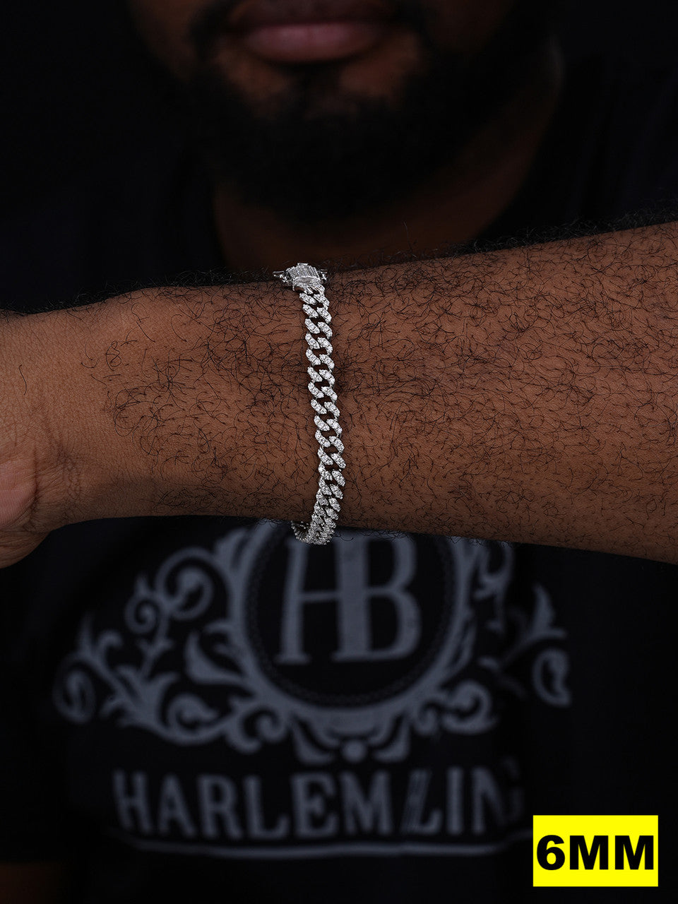 Classic Miami Cuban Link Bracelet Iced Out CZ Stones - 925 Silver - 6mm-18mm - 7-8.5"