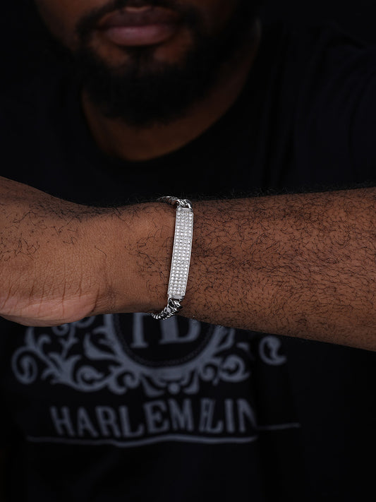MOISSANITE Cuban Presidential ID Bracelet Iced Out - 925 Silver - 6mm-10.5mm - 7-8.5"
