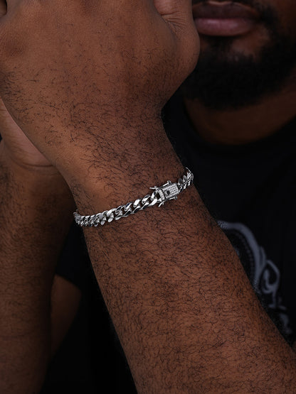 MOISSANITE Cuban Presidential ID Bracelet Iced Out - 925 Silver - 6mm-10.5mm - 7-8.5"