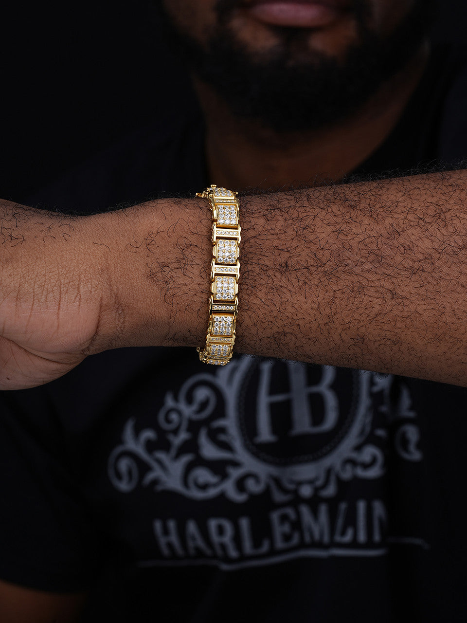MOISSANITE Biggie Smalls OG Custom Link Bracelet Iced Out - 14k Gold Vermeil 925 Silver - 11mm - 7"-8.5"
