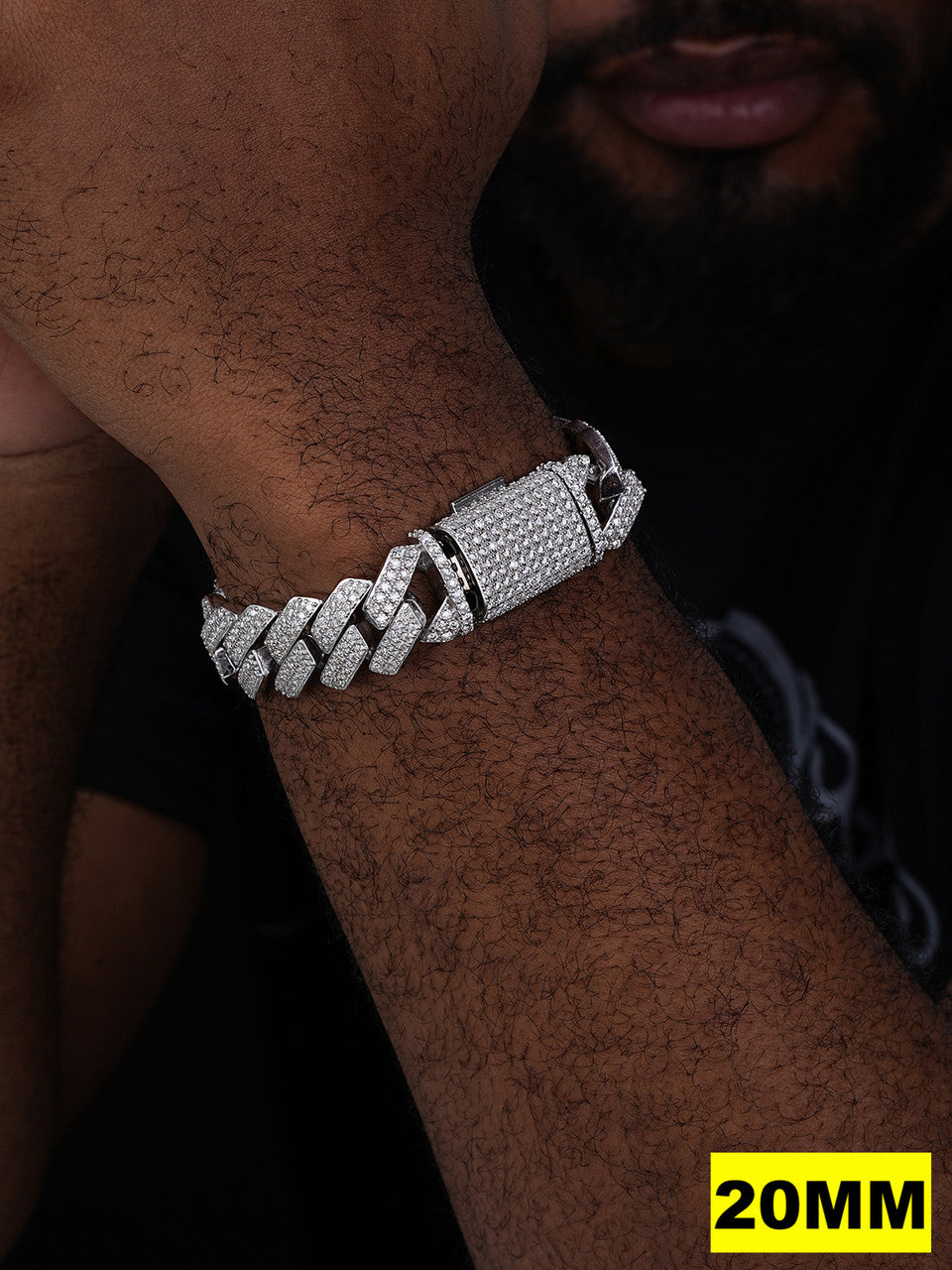 MOISSANITE #1 Bestseller Miami Cuban Link Prong Bracelet Iced Out - 925 Silver - 8mm-20mm - 6" - 9"