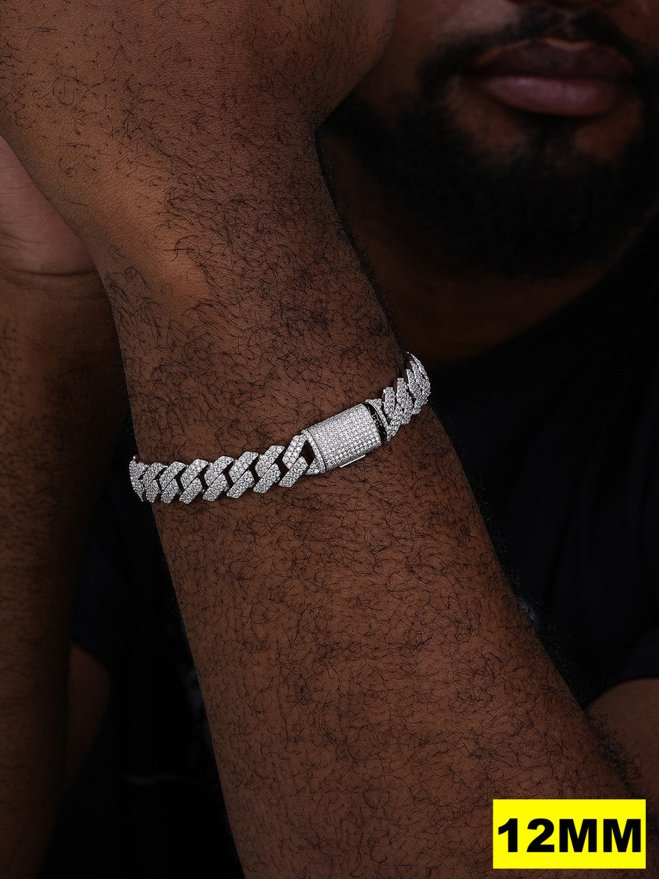 MOISSANITE #1 Bestseller Miami Cuban Link Prong Bracelet Iced Out - 925 Silver - 8mm-20mm - 6" - 9"