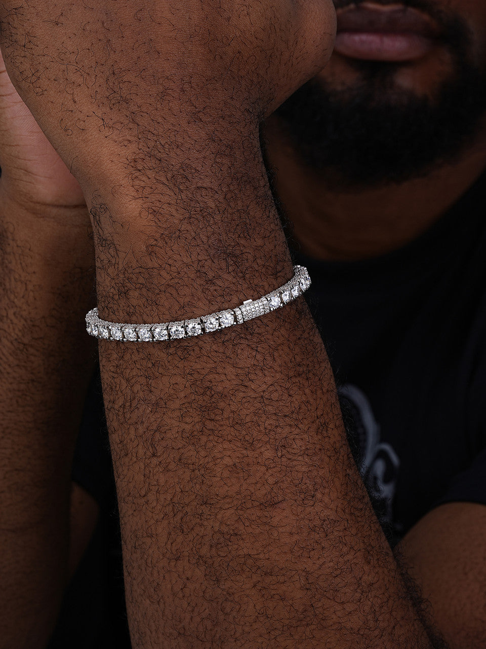 MOISSANITE Reinvented Tennis Bracelet Iced Out On All Sides - 925 Silver - 5mm - 6" - 9"