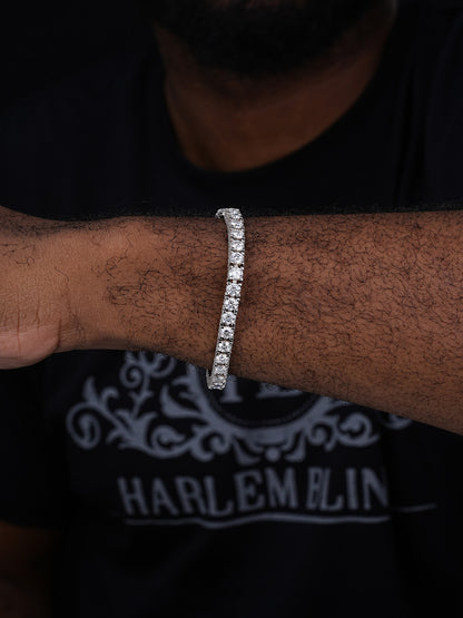 MOISSANITE Reinvented Tennis Bracelet Iced Out On All Sides - 925 Silver - 5mm - 6" - 9"