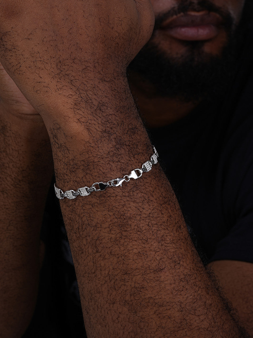 MOISSANITE Valentino Mariner Bracelet Iced Out - 925 Silver - 10mm - 7-8.5"