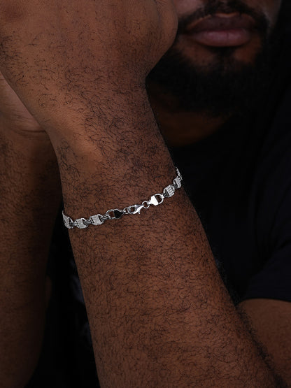 MOISSANITE Valentino Mariner Bracelet Iced Out - 925 Silver - 10mm - 7-8.5"