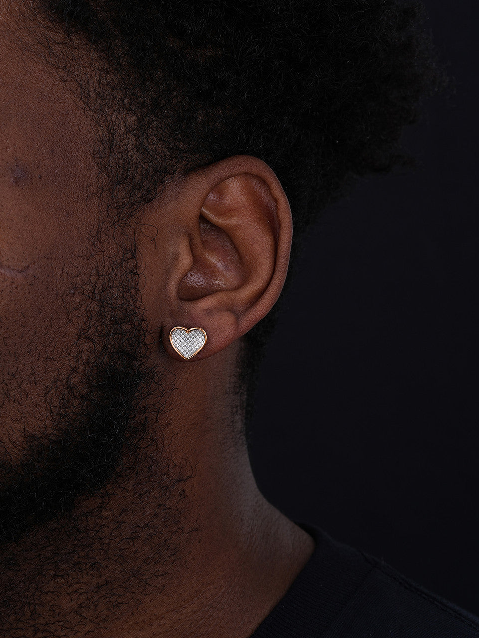 Eternal Love Heart Shaped Earrings - 14k Rose Gold Vermeil 925 Silver - CZ Stones - 12mm