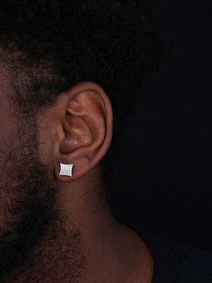 MOISSANITE Modern Kite Earrings - 14k Gold Vermeil 925 Silver - 9mm