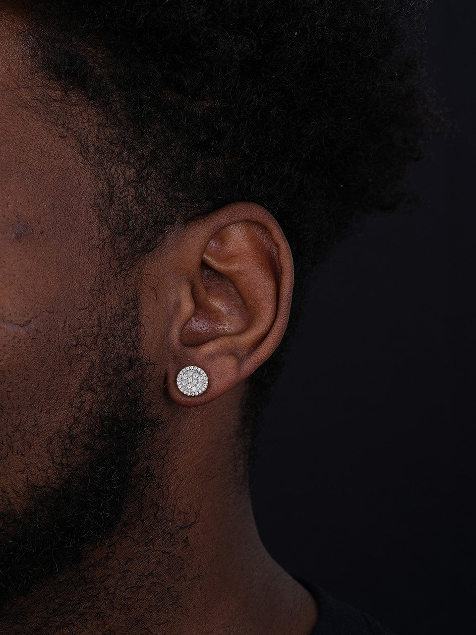 MOISSANITE Hip Hop Dream Earrings - 14k Gold Vermeil 925 Silver - 10.5mm