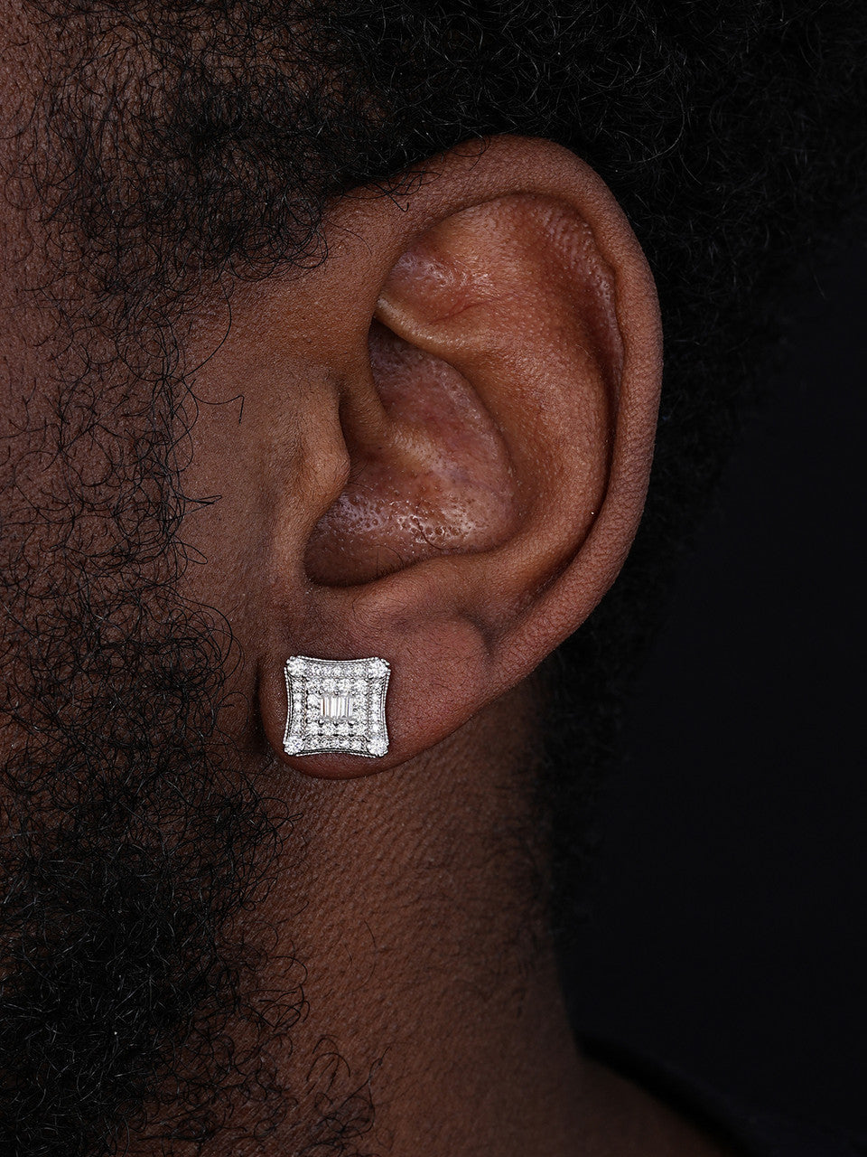 MOISSANITE NYC Kite Iced Out Earrings - 925 Silver - 11mm