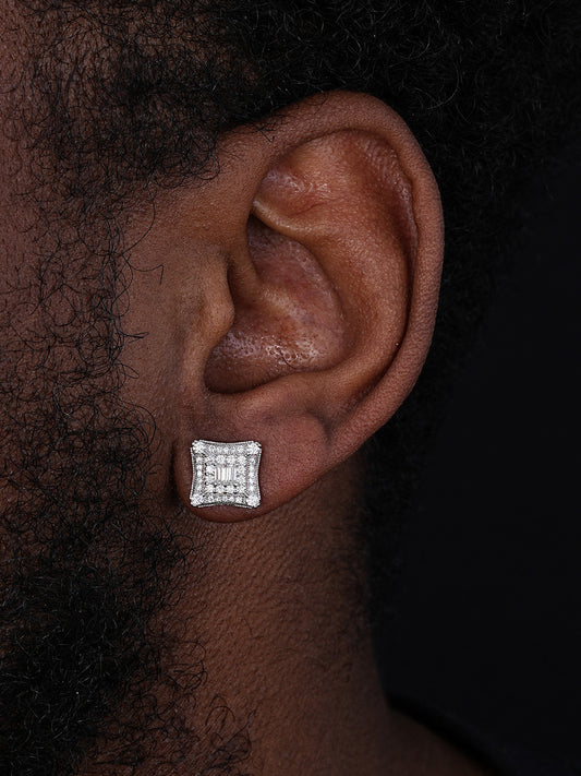 MOISSANITE NYC Kite Iced Out Earrings - 925 Silver - 11mm