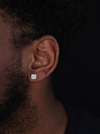 MOISSANITE Northern Ice Cartel Iced Out Earrings - 925 Silver - 7mm