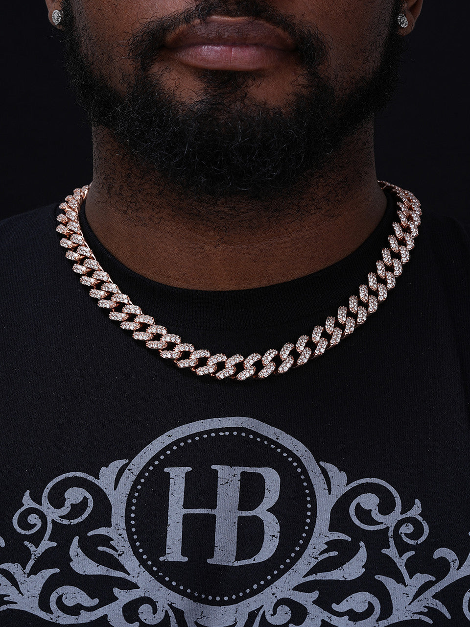 Classic Miami Cuban Link Chain Necklace Iced Out CZ Stones - 14k Gold Vermeil 925 Silver - 15mm - 18-36"