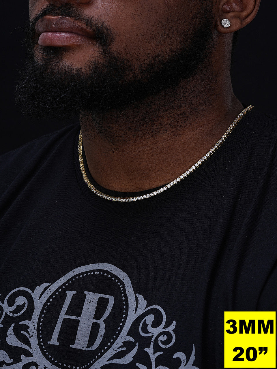 MOISSANITE #1 BESTSELLER Tennis Chain Necklace Iced Out - 14k Gold Vermeil, Rose Gold Vermeil Or 925 Silver - 3mm-7mm - 16"-30"