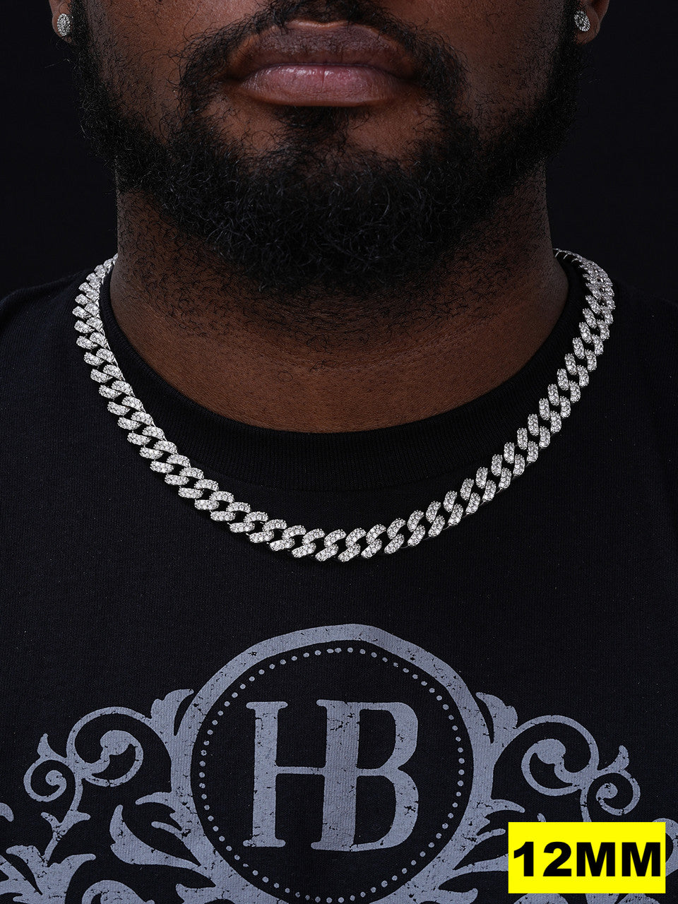 MOISSANITE Classic Miami Cuban Link Chain Necklace Iced Out - 925 Silver - 6mm-18mm - 16-30"