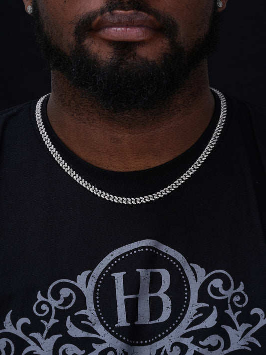 MOISSANITE Everyday Wear Cuban Chain Necklace Iced Out - 925 Silver - 6mm - 16"-30"