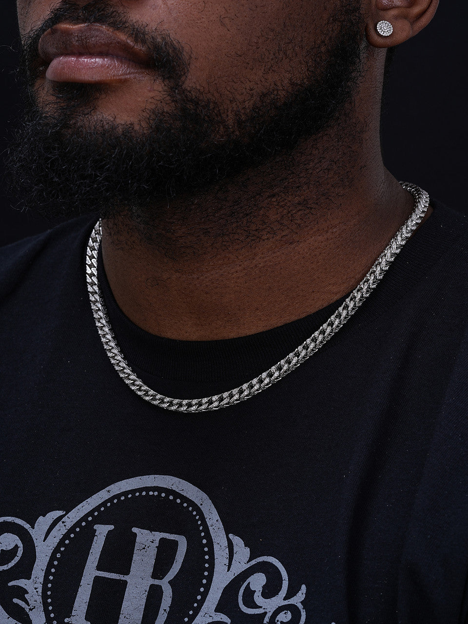 MOISSANITE Franco Chain Iced Out - 925 Silver - 6mm - 16-30"