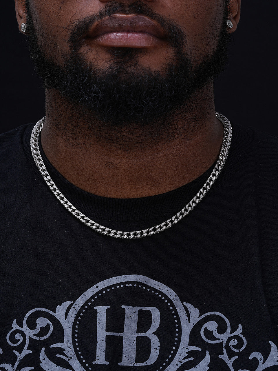 MOISSANITE Franco Chain Iced Out - 925 Silver - 6mm - 16-30"