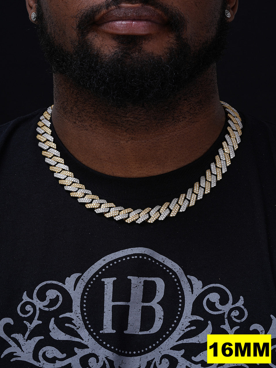 MOISSANITE #1 Bestseller Miami Cuban Link Prong Chain Necklace Iced Out - 14k Gold Vermeil & 925 Silver - 8mm-20mm - 16" - 30"
