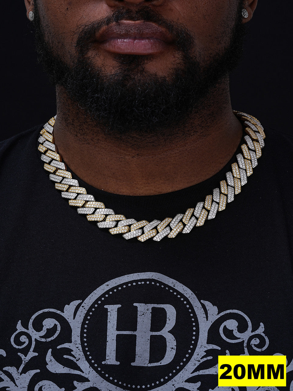 MOISSANITE #1 Bestseller Miami Cuban Link Prong Chain Necklace Iced Out - 14k Gold Vermeil & 925 Silver - 8mm-20mm - 16" - 30"