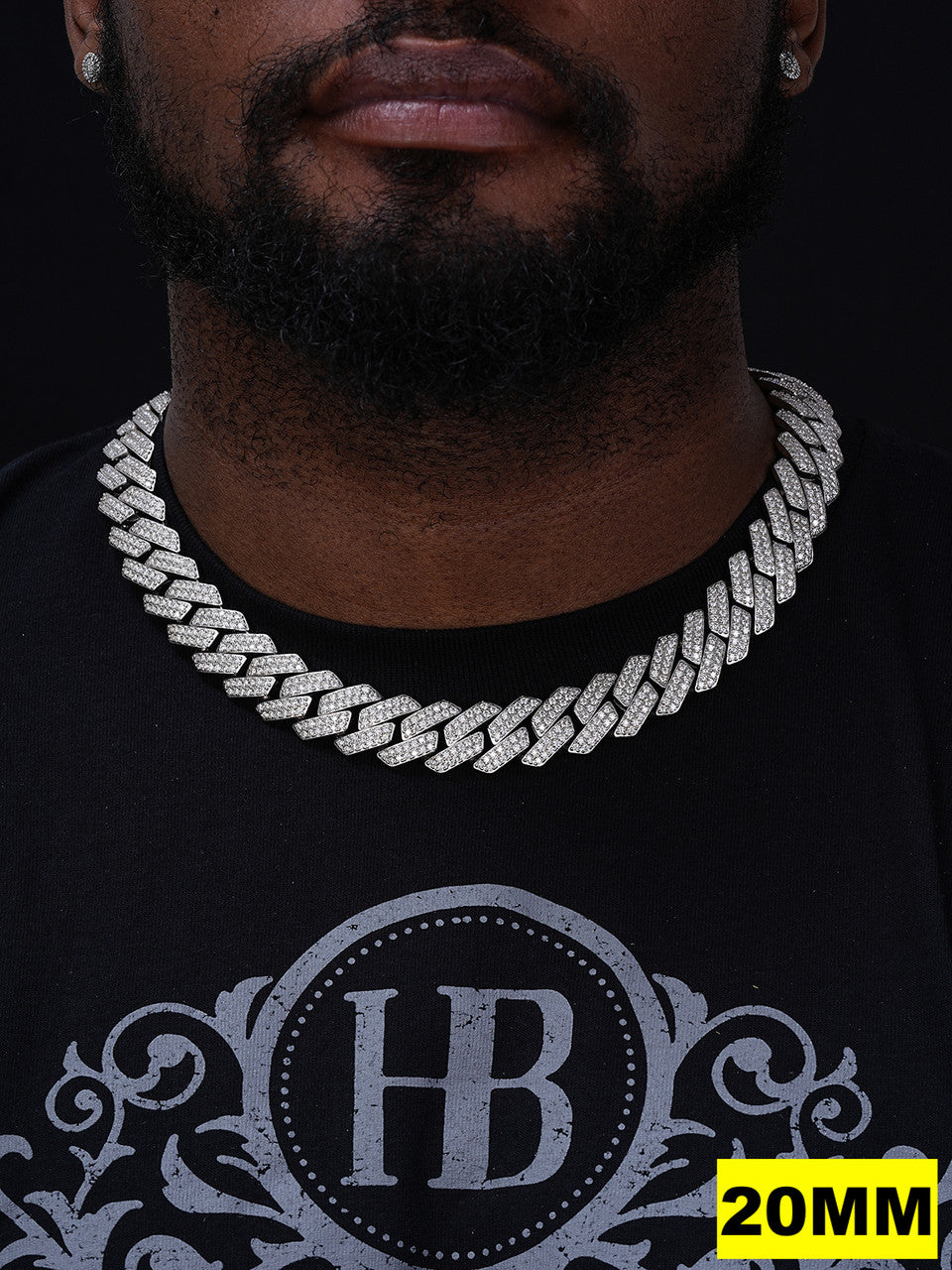 MOISSANITE #1 Bestseller Miami Cuban Link Prong Chain Necklace Iced Out - 925 Silver - 8mm-20mm - 16-30"