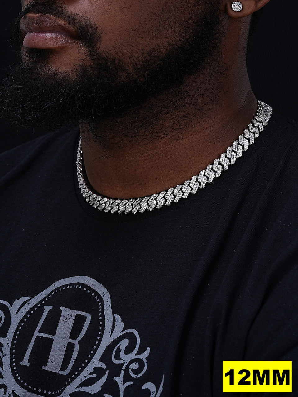MOISSANITE #1 Bestseller Miami Cuban Link Prong Chain Necklace Iced Out - 925 Silver - 8mm-20mm - 16-30"