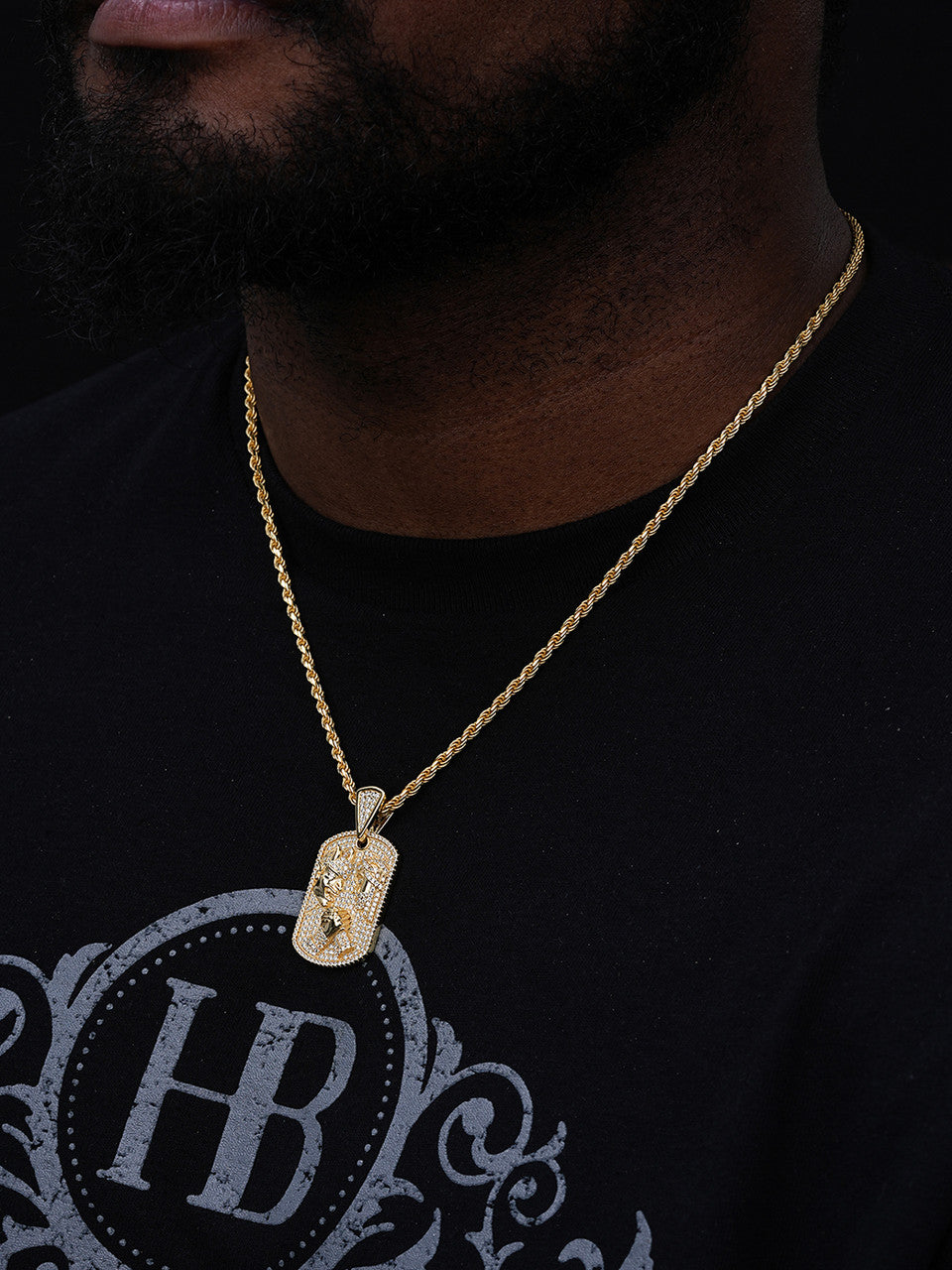 MOISSANITE Jesus Arm Wrestling Satan Pendant - 14k Gold Vermeil or 925 Silver - Small 1.5"