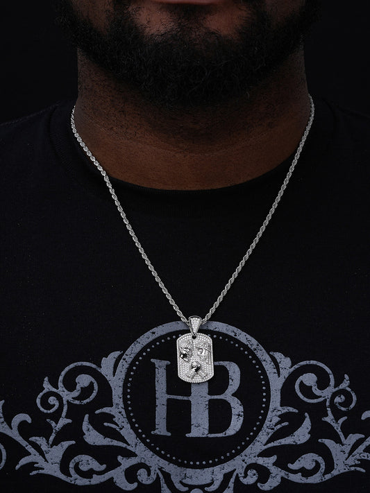 MOISSANITE Jesus Arm Wrestling Satan Pendant - 14k Gold Vermeil or 925 Silver - Small 1.5"