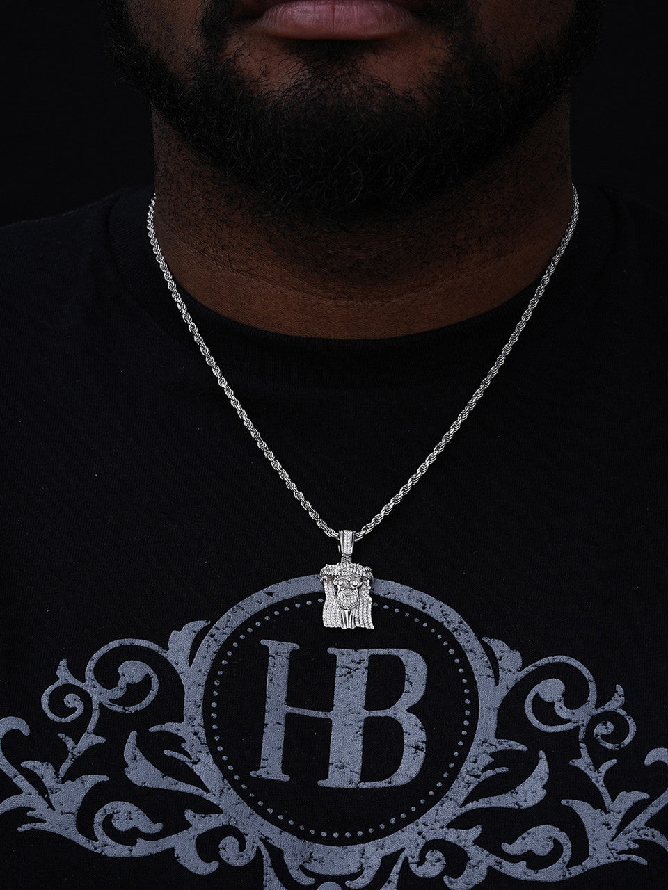 MOISSANITE Jesus Redeemer Pendant - 14k Gold Vermeil Or 925 Silver - Small 1.25"