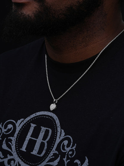 MOISSANITE Ladies Heart Shaped Love Pendant - 925 Silver - 4 Sizes 0.33"-0.6"