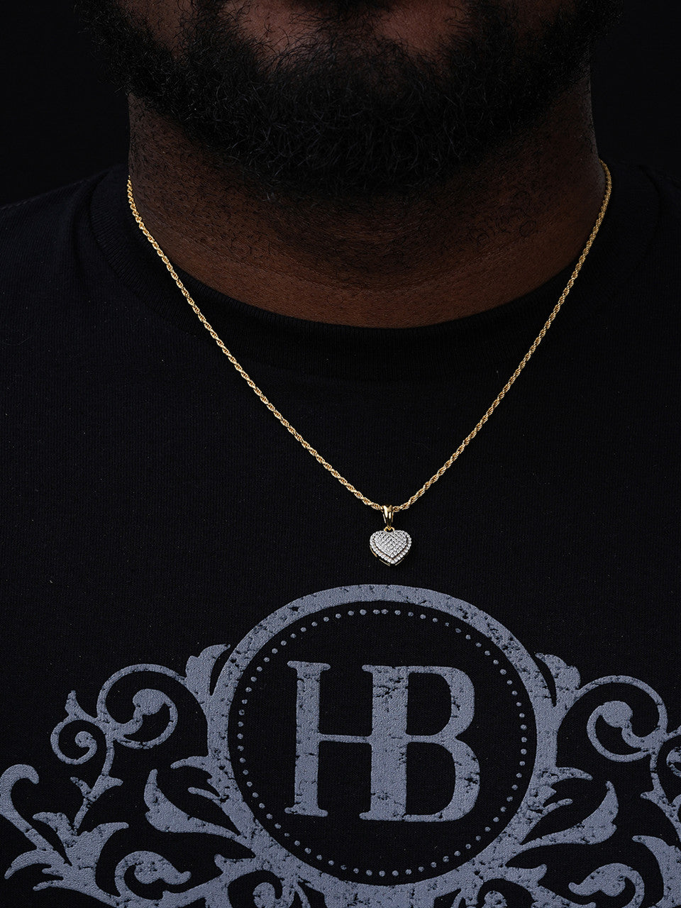 MOISSANITE Ladies Heart Shaped Love Pendant - 14k Gold Vermeil 925 Silver - 4 Sizes 0.33"-0.6"