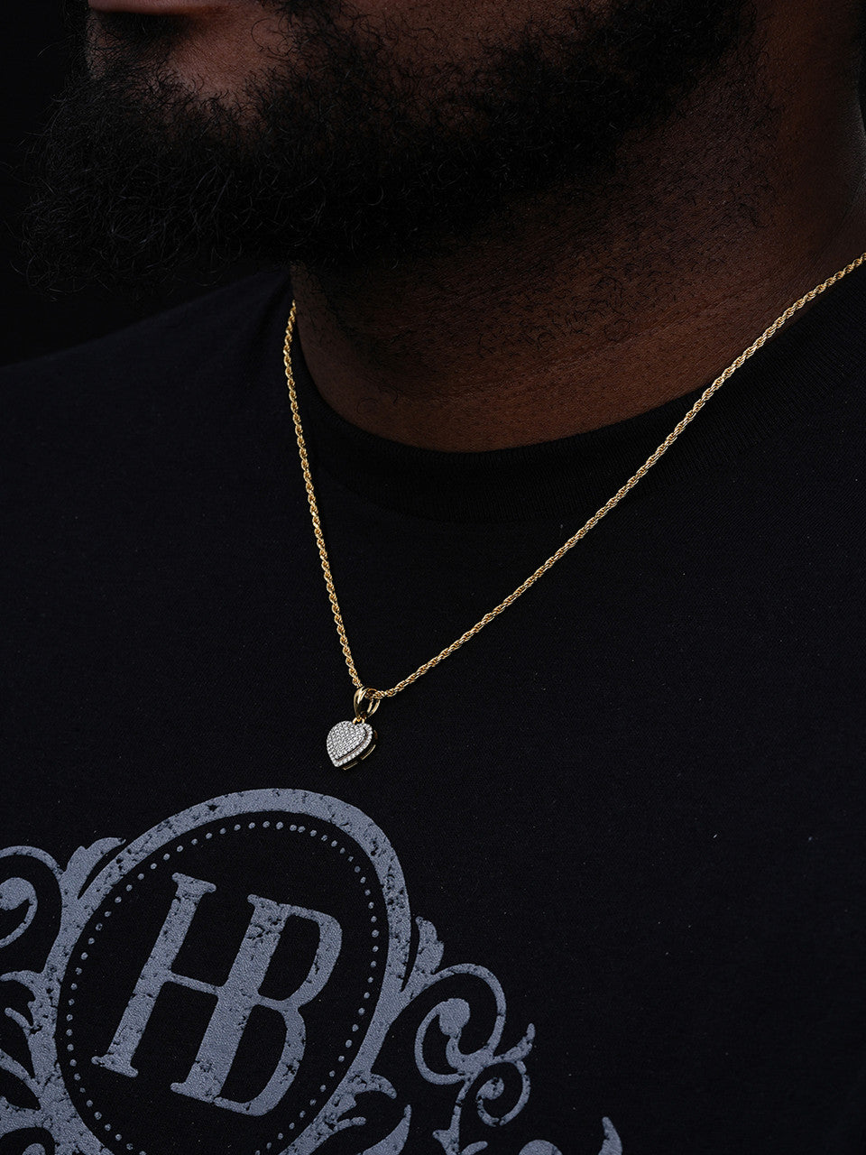 MOISSANITE Ladies Heart Shaped Love Pendant - 14k Gold Vermeil 925 Silver - 4 Sizes 0.33"-0.6"