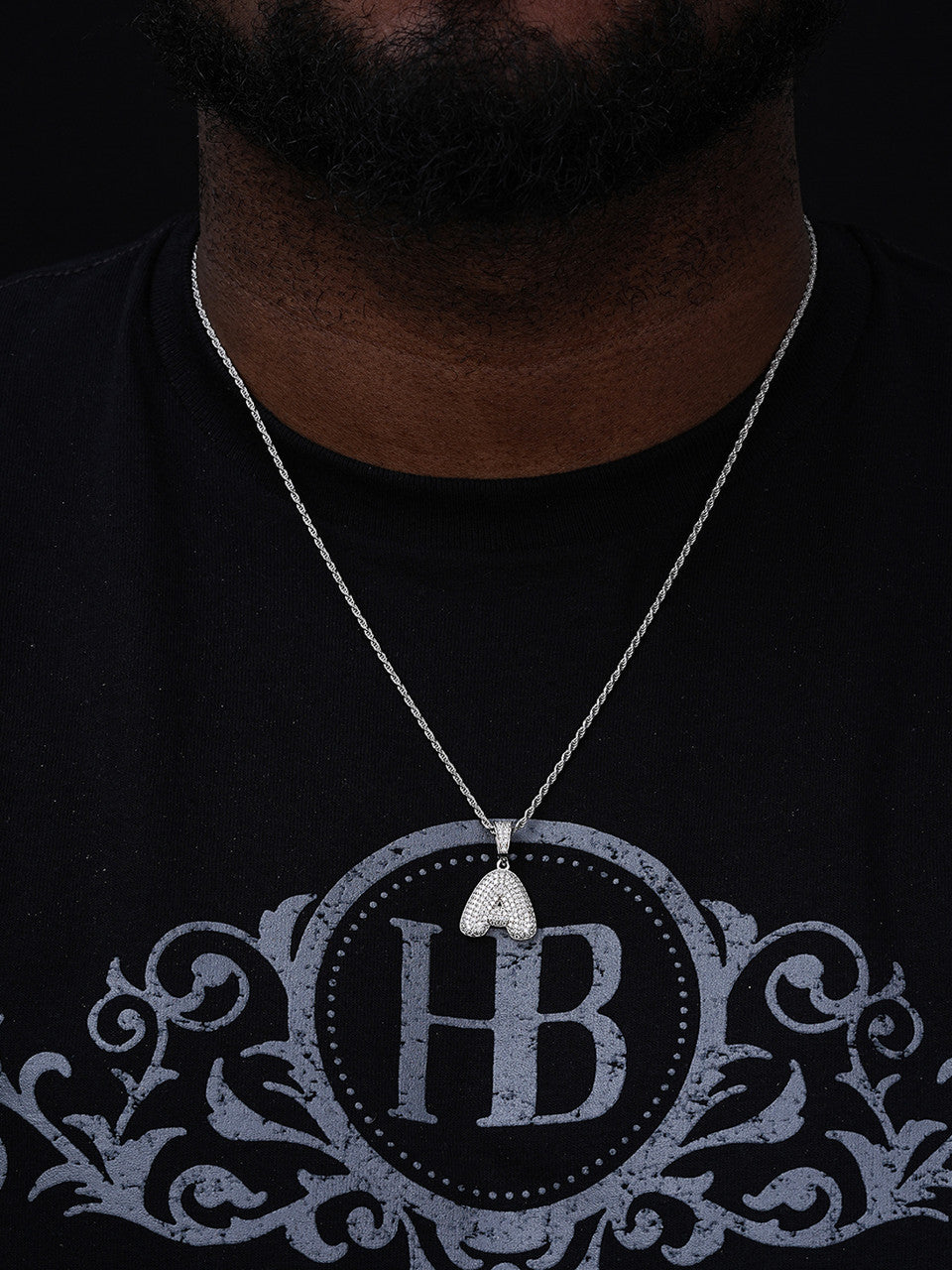 MOISSANITE A - Z Initials Bubble Letter Iced Out Pendant - 14k Yellow/Rose Gold Vermeil or 925 Silver - Small 1"