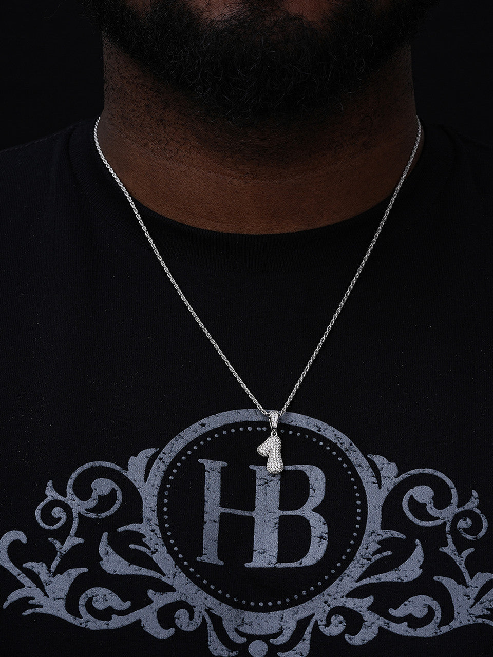 0-9 Bubble Numbers Iced Out Pendant - 14k Yellow/Rose Gold Vermeil Or 925 Silver - CZ Stones - Small 1"