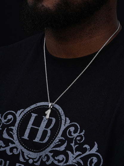 0-9 Bubble Numbers Iced Out Pendant - 14k Yellow/Rose Gold Vermeil Or 925 Silver - CZ Stones - Small 1"