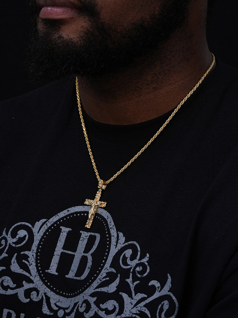MOISSANITE Crucifix Jesus Iced Out Hip Hop Cross Pendant - 14k Yellow Gold Vermeil Or 925 Silver - Large 2.5"