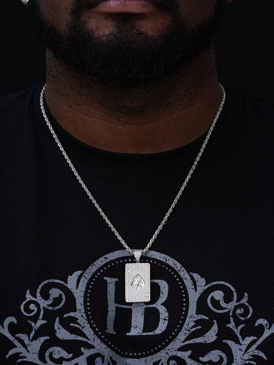 Ace of Spades Poker Card Deck Pendant - 14k Gold Vermeil Or 925 Silver - CZ Stones - Small 1.5"