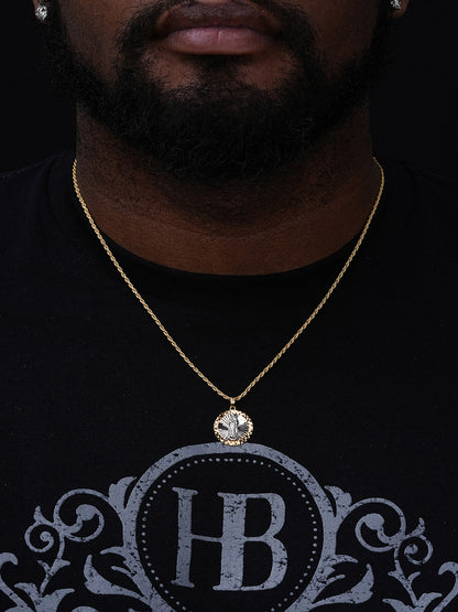 Virgin Mary Guadalupe Medallion Pendant - 14k Gold Vermeil & 925 Silver - Tiny 1"