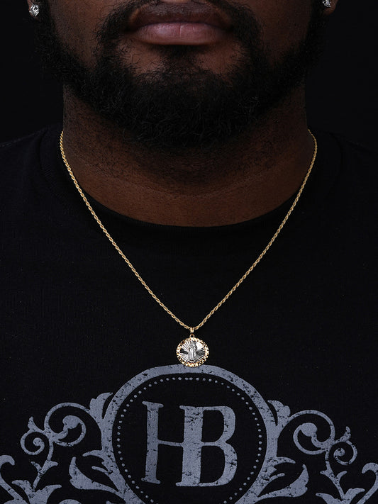 Virgin Mary Guadalupe Medallion Pendant - 14k Gold Vermeil & 925 Silver - Tiny 1"