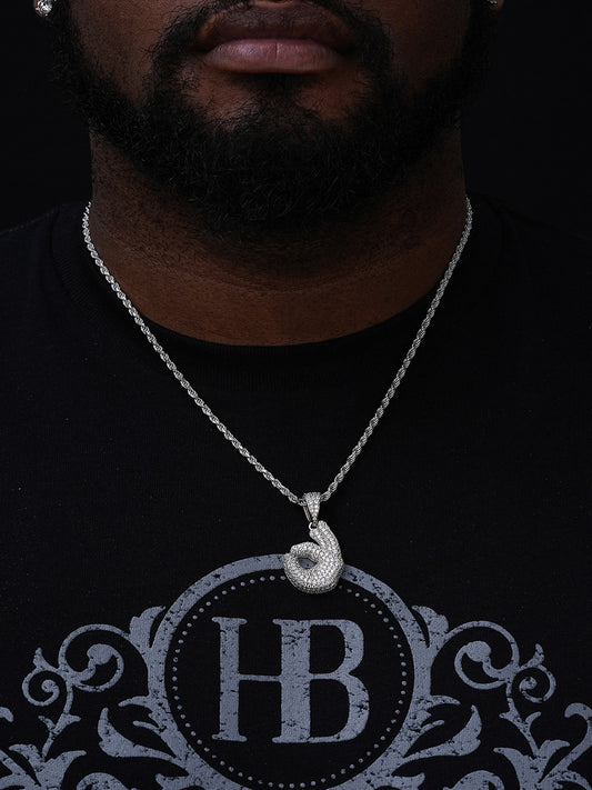 OK Hand Emoji Pendant - 14k Gold Vermeil Or 925 Silver - CZ Stones - Small 1.5"