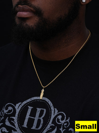 MOISSANITE Virgin Mary Guadalupe  Pendant - 14k Gold Vermeil 925 Silver - 3 Sizes 1"-3"