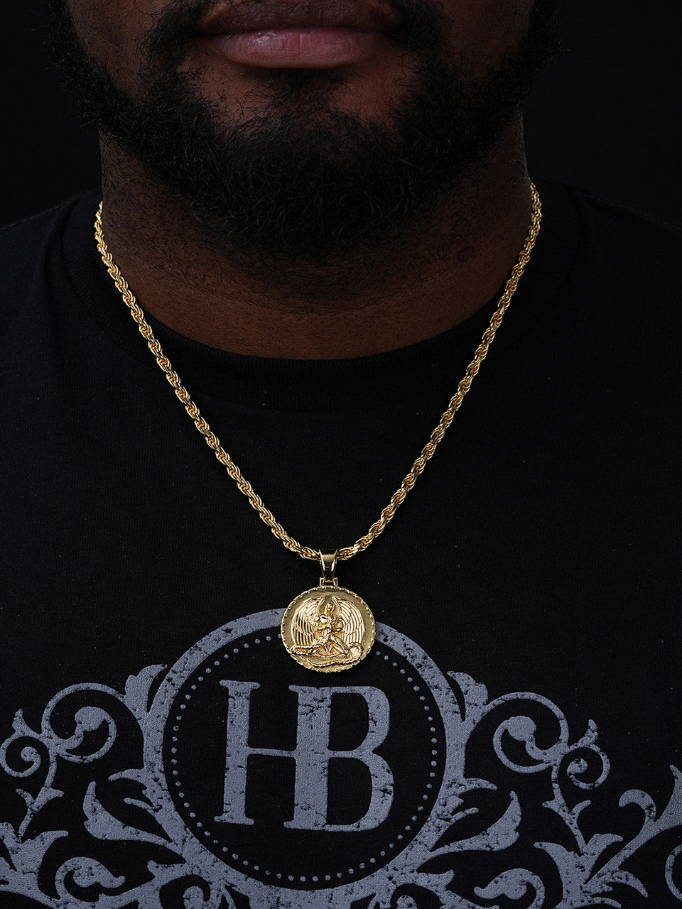 Euphanasia Tupac 2Pac Medallion Hip Hop Pendant - 14k Gold Vermeil Or 925 Silver - Medium 1.75"