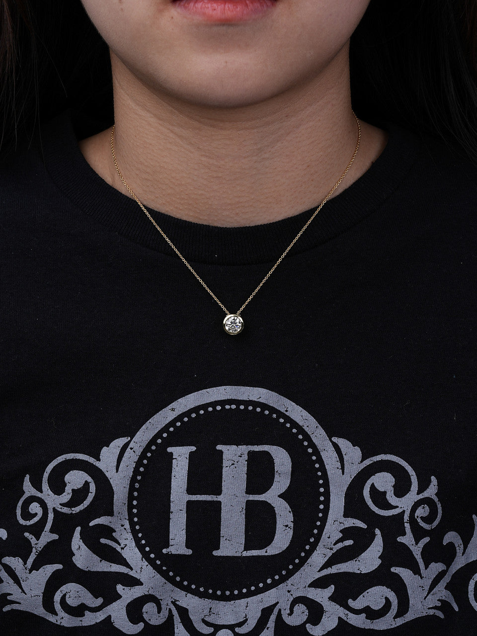 MOISSANITE #1 Classic Solitaire Bezel Set Pendant - 14k Gold Vermeil 925 Silver - 1ct-4ct