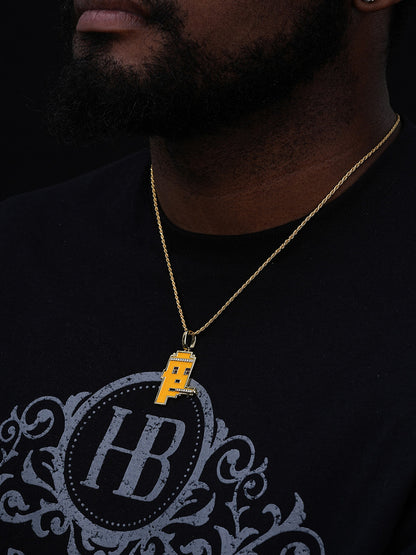 MOISSANITE Cryptopunk NFT Guy Smoking Blunt Pendant - 14k Gold Vermeil Or 925 Silver - Medium 1.75"