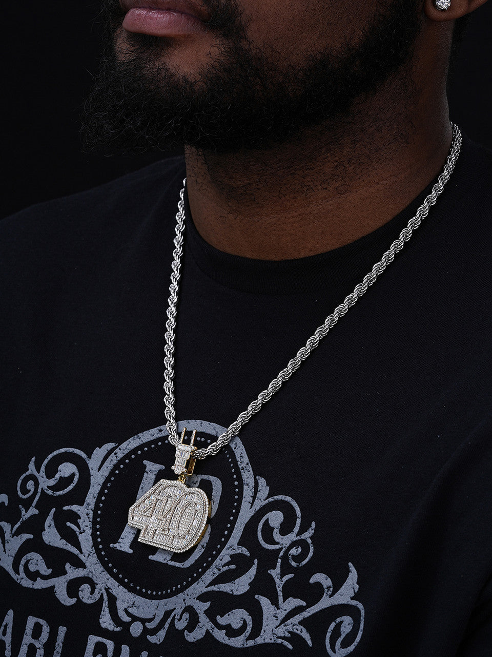 MOISSANITE 420 Plug Marijuana Weed Pendant - 14k Gold Vermeil Or 925 Silver - Large 2.5"