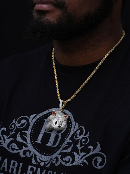 MOISSANITE Large Sonic The Hedgehog Iced Out Pendant - 14k Gold Vermeil Or 925 Silver - Medium 2.5"
