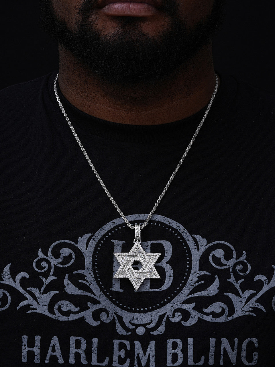 MOISSANITE Jewish Star Of David Pendant - 925 Silver - 2 Sizes 1.33"-2.5"